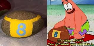 Spongebob and patrick are ordered to paint the inside of mr. My Mother Asked Me To Paint Some Rocks For Her Garden This Was The First One I Did Spongebob