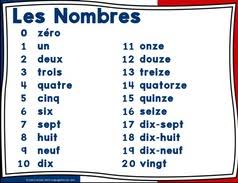 Les Nombres 0 20 Unit 1 Diagram Quizlet