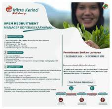 Anda dapat menyusun dalam bentuk daftar tugas yang spesifik di dalam industri anda. Lowongan Kerja Perkebunan Pt Mitra Kerinci Pt Rni Group Desember 2020 Rekrutmen Lowongan Kerja Bulan April 2021