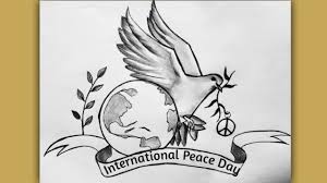 Pencil Drawing Simple Peace Poster Drawing Drawing Education Pencil Sketch Blue Solid Logo Template Pla 346x450 world peace forum center for touch drawing. quantum desing
