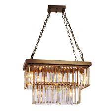 Oem and odm order are wel come product show: Crystalia Small Rectangular Ceiling Pendant Light Bronze Crystal