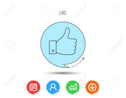 Thumb Up Like Icon Super Cool Vote Sign Social Media Symbol