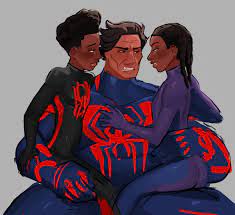 aluxxtot femboy gay male only marvel miguel o'hara miles g  morales miles morales miles morales (earth 42) nsfw spandex spandex suit  spider-man: across the spider-verse spider-man: into the spider-verse