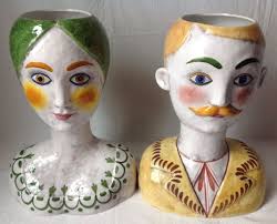 Pair 1960s Horchow Italy Bust Vase Planters Huge Man Woman Head Mid Century Pottery Art Hand Painted Ceramics Pottery Check out our body vase selection for the very best in unique or custom, handmade pieces from our vases shops. 1960s horchow italy bust vase planters
