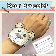 Printable Bear Bracelet Templates Teddy Bear Crafts Bear Crafts Fun Crafts For Kids