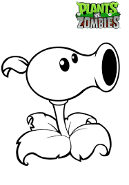 Plants Vs Zombies Pea Shooter Coloring Page Plants Vs Zombies Birthday Party Coloring Books Zombie Birthday Parties