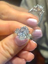 Three Stone Oval Diamond Engagement Ring Three Stone Engagement Rings Oval Oval Diamond Engagement Ring Favorite Engagement Rings