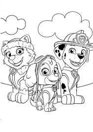 Everest Marshall And Skye Coloring Page Paw Patrol Coloring Pages Paw Patrol Coloring Paw Patrol Printables