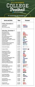 To kick things off, tom brady will lead the tampa bay buccaneers into lambeau field to take on aaron. College Football Tv Schedule Archives Yellowhammer News Yellowhammer News