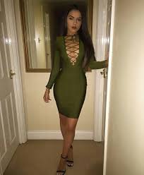 Pinterest Vshnta Green Bodycon Dress Body Con Dress Outfit Olive Green Dress Outfit