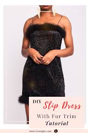 Slip dresses are a stunning essential and so easy to dress up or down. Diy Feather Trim Slip Dress Igho Me
