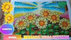 Bunga matahari mewarnai koleksi sketsa gambar yakni coloringpages asia. Cara Mewarnai Bunga Matahari How To Coloring Sun Flower Youtube