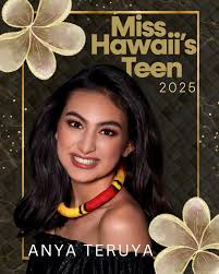The new Miss Hawai'i's Teen 2025 is… Anya Teruya!” After such an exciting  pageant, we would like to congratulate Miss Kaimukis Teen, Anya Teruya