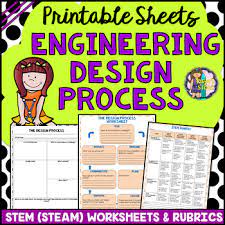 This exercise assesses students' comprehension of the design process, provides them with practice in thinking through all the design process steps, and connects the engineering design process to every day design problems. Engineering Design Process Worksheets And Rubrics Stem Steam Activity
