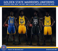 We're assuming the warriors are keeping the same colour scheme and have colourized the logos accordingly for use in. Chris Creamer On Twitter Leaked New Uniforms For The Golden State Warriors Shows New The Bay Uniform Re Introduction Of The City Throwback As Well As The Tweaked Logo And New Number Font