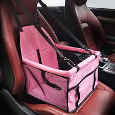 Collapsible Pet Car Booster Seats Pink Portable Dog And Cat Car Carrier With Safety Leash And Zipper Storage P Pet Car Seat Dog Car Accessories Dog Car Seats
