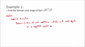 DIFFERENTIAL CALCULUS - DOMAIN AND RANGE OF A FUNCTION - YouTube