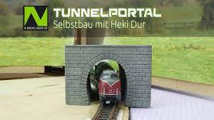 Vom tunnelportal west zum tunnelportal ost unterqueren. Tunnelportal Selbstbau Mit Heki Dur N Modellbahn Youtube