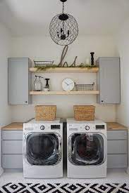 Farmhouse Laundry Room Open Shelves Since You Can See Into Our Laundry Room I Want Farmhouse Laundry Room Laundry Room Tile Laundry Room Organization Storage