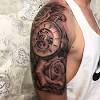 Forearm roman numerals clock tattoo on. 3