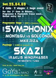 Asher swissa (skazi) thanks to coro fonila band graphic design: F S I 2 Clubs 2xstages 1event Skazi Symphonix 25 Apr 2009 Athens Greece Goabase à¥ Parties And People