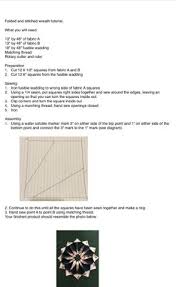 Folded And Stitched Table Wreath Tutorial With Images Wreath Tutorial Fabric Wreath
