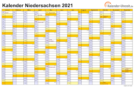 Chefkalender din a5 2021 schwarz neu. Feiertage 2021 Niedersachsen Kalender