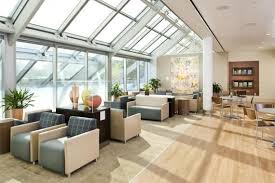 Waiting Area Love The Weightlessness The Color Palette And Natural Light Create Healthcare Design Hospital Design Hospital Architecture