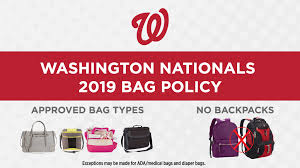 Washington Nationals Announce New Backpack Policy By Nationals Communications Curly W Live