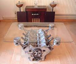 Chevy 350 small block engine coffee table man cave table gear head. Masculine Decorating Man Cave Coffee Table Engine Block Coffee Table Man Cave Decor