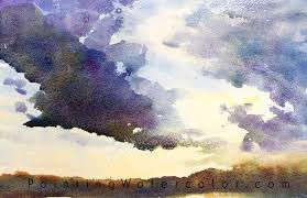 Sunset is always too beautiful too miss. Sunset Clouds Watercolor Painting Tutorial