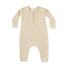 Quincy Mae Honey Stripe Longsleeve Jumpsuit