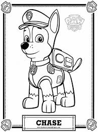 We paint his uniform in dark blue, paint the dog itself in brown. Paw Patrol Chase Coloring Page Coloring Home