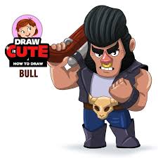 Brawl stars is a mobile game developed by supercell in 2018. How To Draw Bull Super Easy Brawl Stars Drawing Tutorial With Coloring Page Draw It Cute