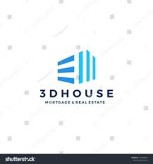 3d Perspective House Home Mortgage Architecture Logo Vector Icon Logo House Estate Real Architecture Logo Residential Architecture Cultural Architecture