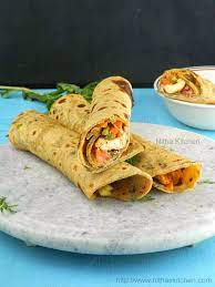 Paneer Tikka Kathi Roll Vegetarian Chapathi Rolls Recipe Paneer Tikka Rolls Recipe Recipes