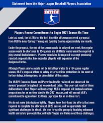All times are local (arizona). Mlbpa Rejects Mlb Proposal To Delay Start Of 2021 Season Metsmerized Online
