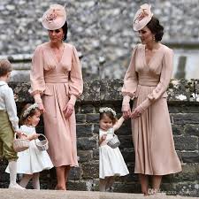 Antike kleidung stellt ein beeindruckendes zeugnis längst vergangener epochen dar. Grosshandel Einfache Chiffon Mutter Der Braut Kleid Mit Langen Armeln Tee Lange Vintage Hochzeit Gast Kleid Land V Ausschnitt Staubigen Rosa Formale Abendkleider Von Setwell 77 25 Auf De Dhgate Com Dhgate