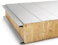 Mineral Wool Fireproof Insulated Sandwich Panel Wall Light 80 mm