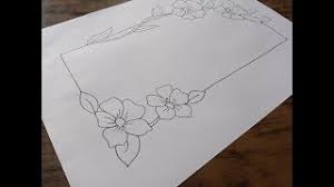 See more ideas about simple flower design, border design, borders for paper. Floral Frame Border Design White Sheet Decoration With Black Pen Black Border Decoration Youtube