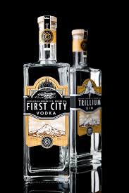 Trillium Gin First City Vodka Designed For Trail Distilling Vodka Vodka Packaging Bottle Design Packaging