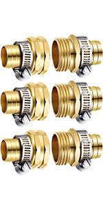 Hose mender end repair set, 8 sets 5/8 & 3/4 inch aluminum garden hose repair kit, 4 female and 4male water hose connector and 4 repair mender, 16pcs stainless steel clamp, 10pcs washers, 1 tape $28.99 $ 28. Amazon Com 3 Sets 3 4 Inch Brass Garden Hose Repair Kit Mender End Water Hose End Mender Female And Male Hose Connector With 6 Pieces Stainless Steel Clamp Patio Lawn Garden