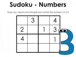 Printable crossword puzzles for kids. Free Printable Easy Sudoku For Kids Kids Worksheets Printables Numbers For Kids Sudoku Printable