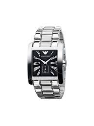 Emporio armani ar1441 ceramic slim black dial watch 0427. Emporio Armani Gents Stainless Steel Bracelet Watch Black Dial Ar0181
