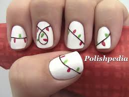 Christmas Lights Nail Art Christmas Nail Designs Christmas Nail Designs Easy Cute Christmas Nails