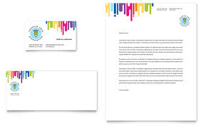 Kids Art Camp Business Card Letterhead Template Design