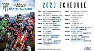 2020 Monster Energy Supercross Series Schedule Swapmoto Live