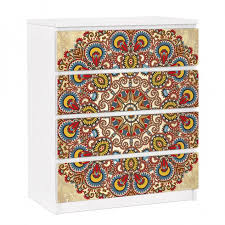 Mobelfolie Fur Ikea Malm Kommode Selbstklebende Folie Farbiges Mandala Ikea Malm Kommode Ikea Malm Malm Kommode