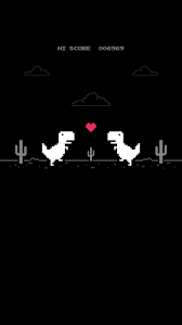 T Rex Game Love Black Wallpaper Black Wallpaper Cute Black Wallpaper Dinosaur Wallpaper