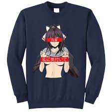 Lewd Hentai Notice Me Senpai Sexy Undressing Anime Girl Sweatshirt |  TeeShirtPalace